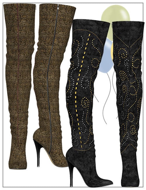 V3 Fashion Boots by: PoisenedLily, 3D Models by Daz 3D