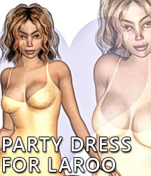 Party Dress for LaRoo/LaRoo2 by: Colm JacksonRuntimeDNASyyd, 3D Models by Daz 3D