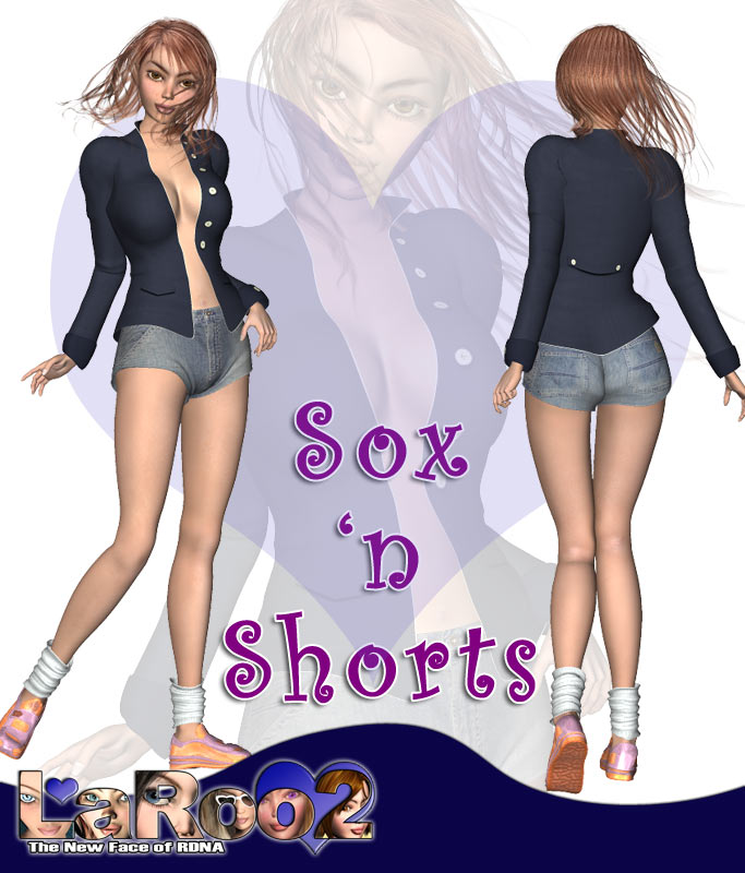Sox n Shorts Set for LaRoo/LaRoo2 by: Colm JacksonRuntimeDNASyyd, 3D Models by Daz 3D