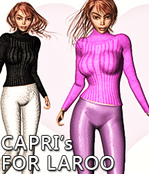 Capri Pants for LaRoo/LaRoo2 by: Colm JacksonRuntimeDNASyyd, 3D Models by Daz 3D