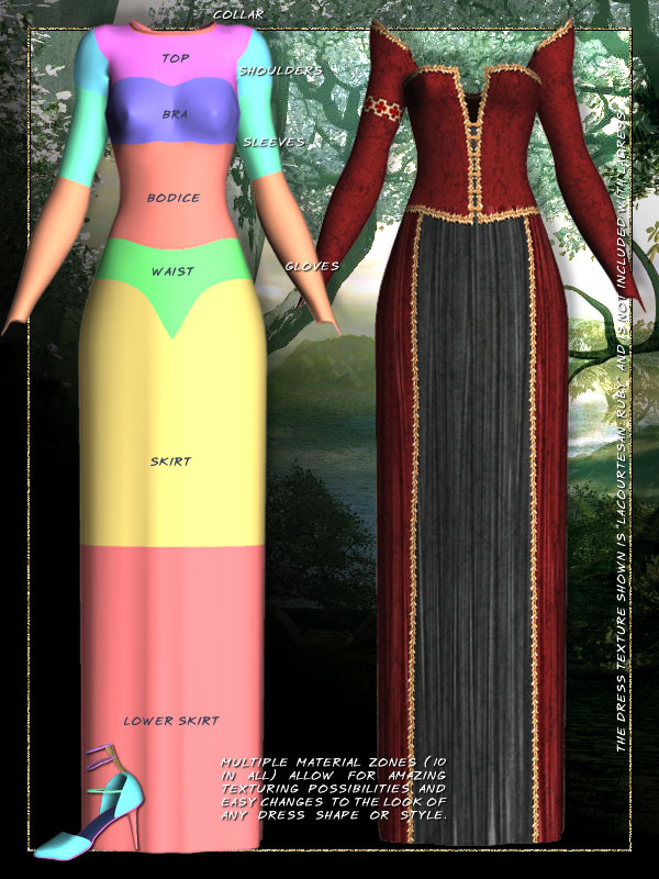 LaDress for Laroo/Laroo2 LaDress for Laroo/Laroo2 by: dgliddenRuntimeDNA, 3D Models by Daz 3D