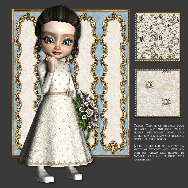 Flower Girl Dress for Kiki by: Anna BenjamindgliddenRuntimeDNA, 3D Models by Daz 3D