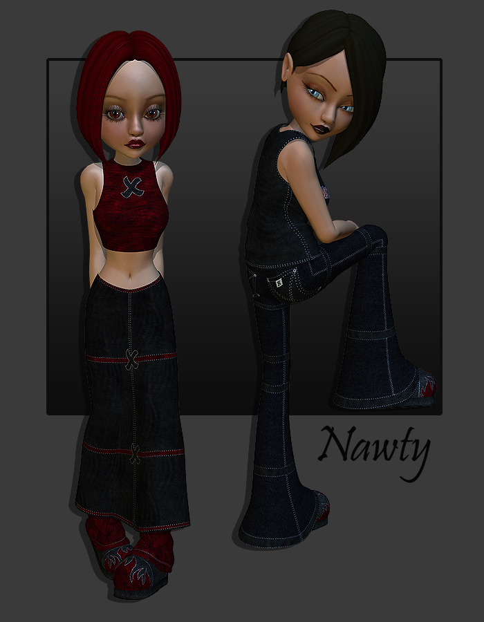Nawty for K2/Krystal Mix-n-Match Nawty for K2/Krystal Mix-n-Match by: Anna BenjaminSarsaRuntimeDNA, 3D Models by Daz 3D