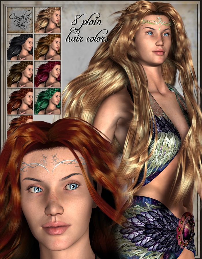 Sylphiad Dreams for Sylphiad Hair by: ArkiRuntimeDNA, 3D Models by Daz 3D