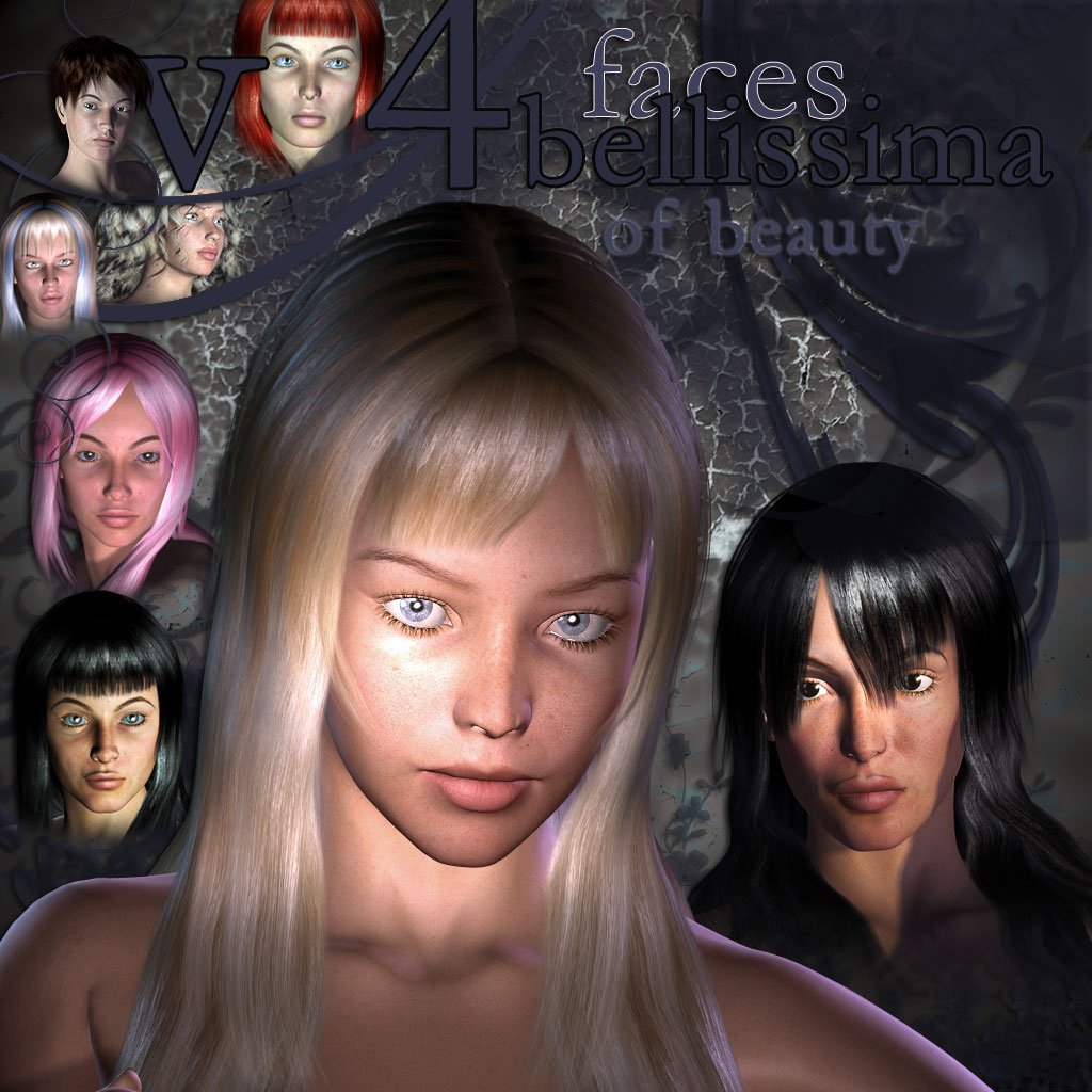 V4 Bellissima Faces V4 Bellissima Faces by: RuntimeDNASyyd, 3D Models by Daz 3D