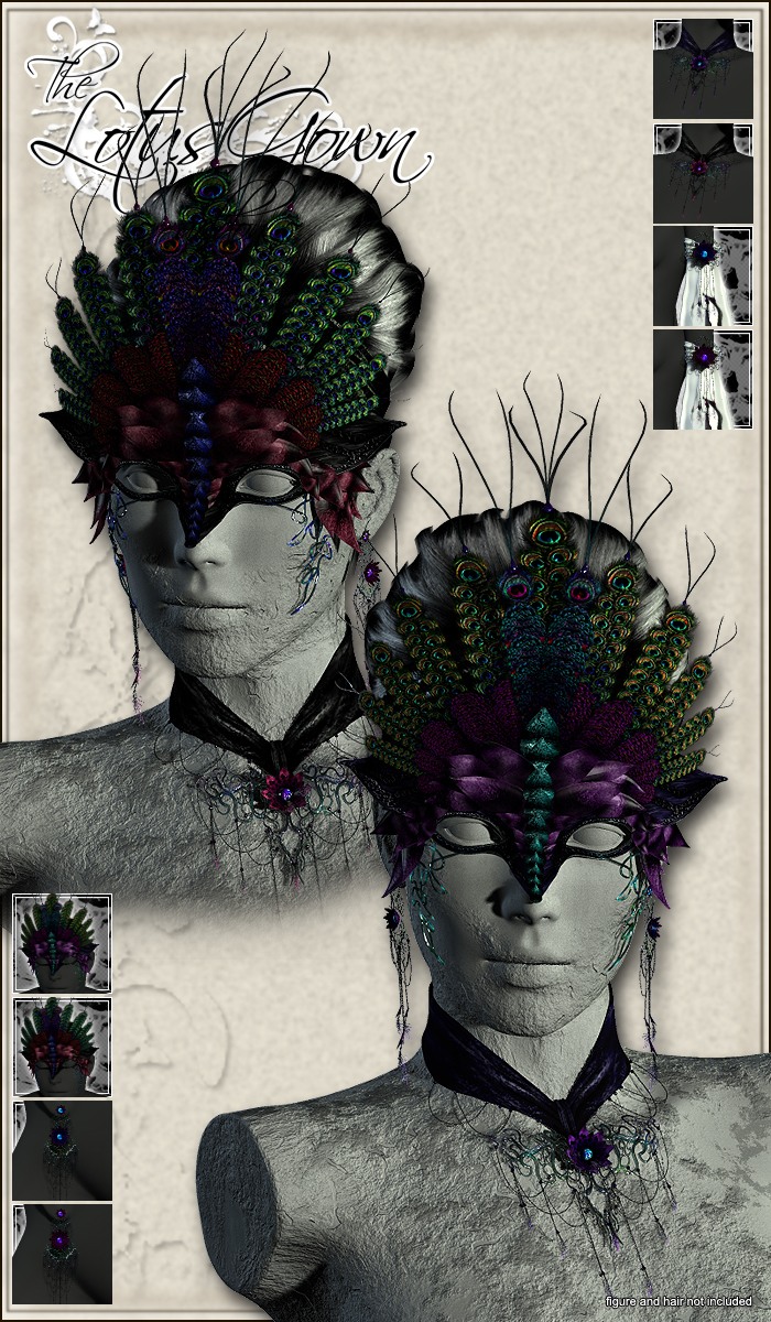 LotusGown AddOn for V4 and A4 by: ArkiRedSparkRuntimeDNA, 3D Models by Daz 3D