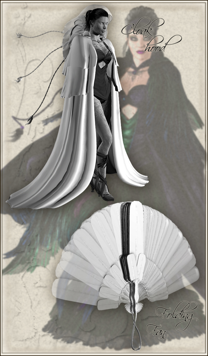 LotusGown Accessories for V4 and A4 LotusGown Accessories for V4 and A4 by: ArkiRedSparkRuntimeDNA, 3D Models by Daz 3D