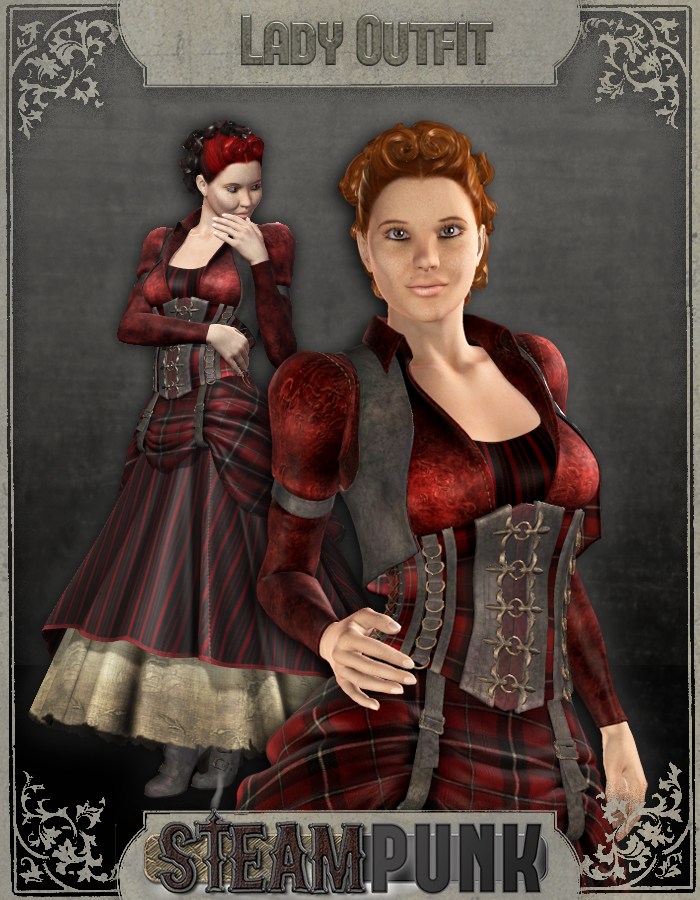 Steampunk Lady Bundle | Daz 3D
