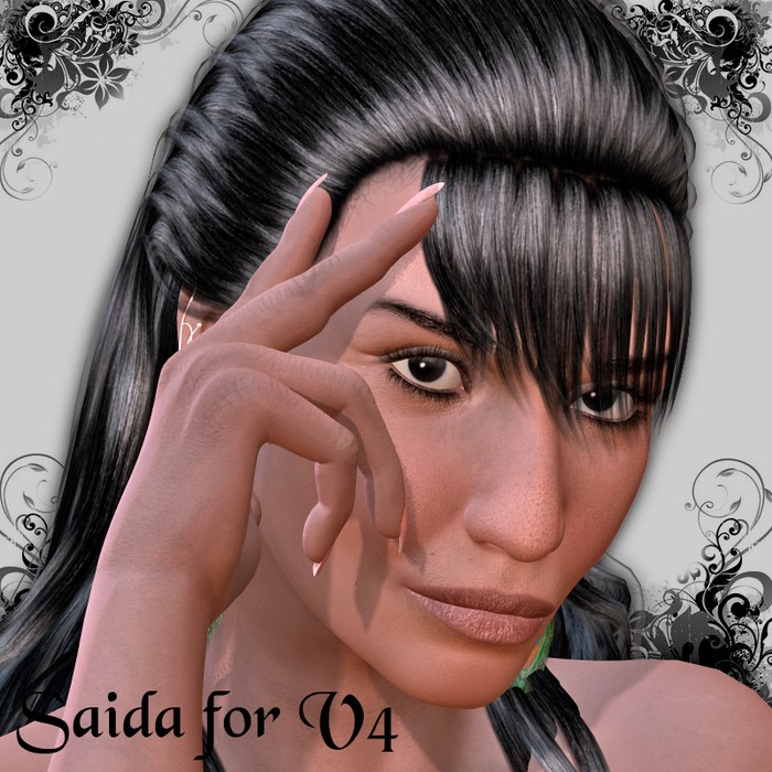 Saida for V4 by: Nathy DesignRuntimeDNA, 3D Models by Daz 3D