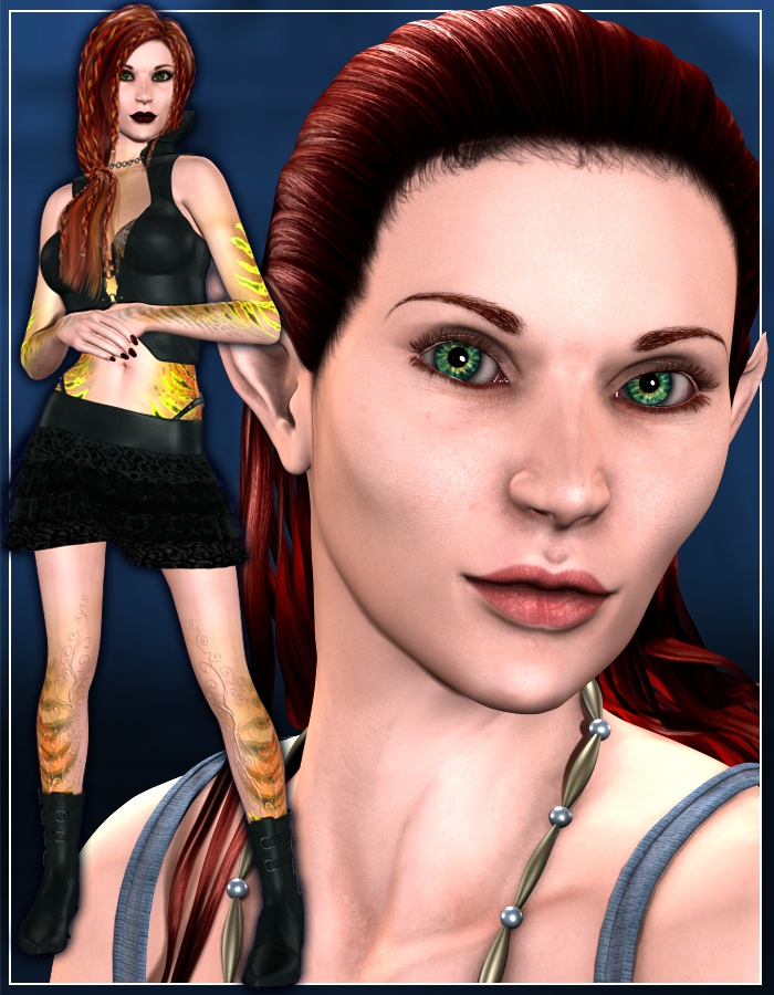 SeaFolk Lilith for V4 and A4 by: ArkiRuntimeDNA, 3D Models by Daz 3D