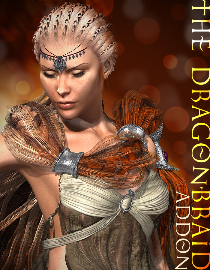 The DragonBraid addon - Tails by: ArkiRuntimeDNA, 3D Models by Daz 3D