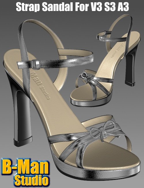 Strap Sandal for V3/S3/A3 by: idler168, 3D Models by Daz 3D