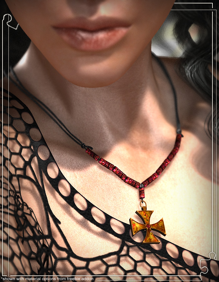 Bits 'n Pieces - Necklace and Pendants for Victoria 4 by: ArkiRuntimeDNA, 3D Models by Daz 3D