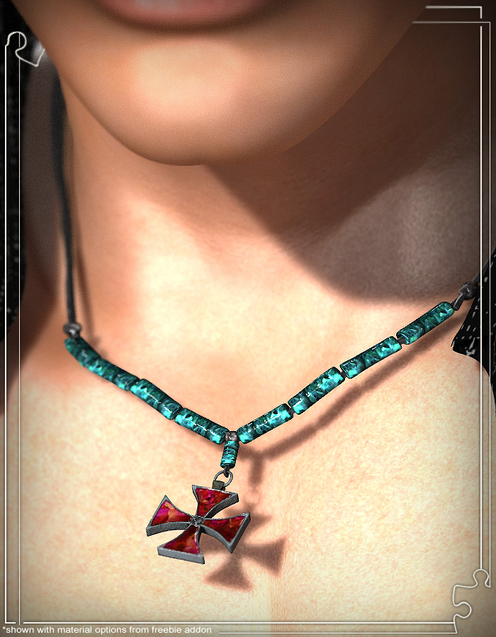 Bits 'n Pieces - Necklace and Pendants for Michael 4 by: ArkiRuntimeDNA, 3D Models by Daz 3D