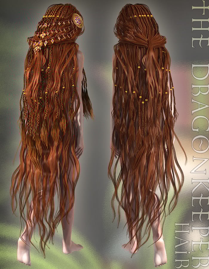 DragonKeeper Hair for V4 DragonKeeper Hair for V4 by: ArkiRuntimeDNA, 3D Models by Daz 3D