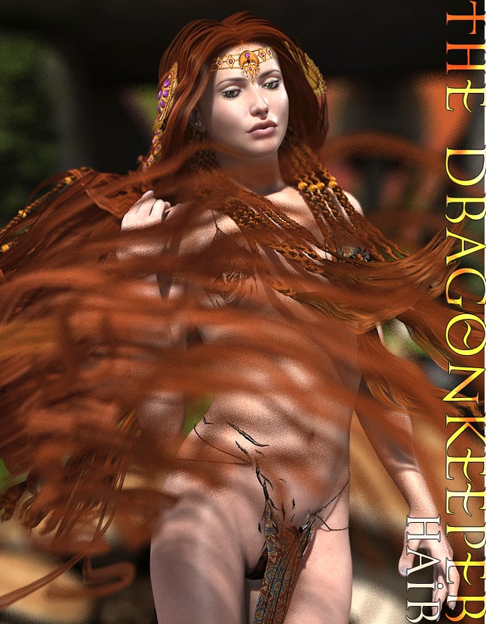 DragonKeeper Hair for V4 by: ArkiRuntimeDNA, 3D Models by Daz 3D