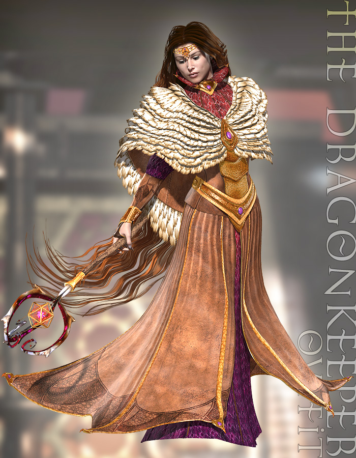 DragonKeeper outfit for V4 by: ArkiRuntimeDNA, 3D Models by Daz 3D