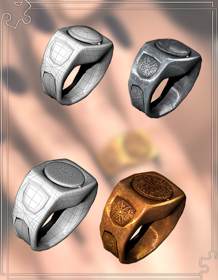 Bits n Pieces - The Sealring for Michael 4 by: ArkiRuntimeDNA, 3D Models by Daz 3D