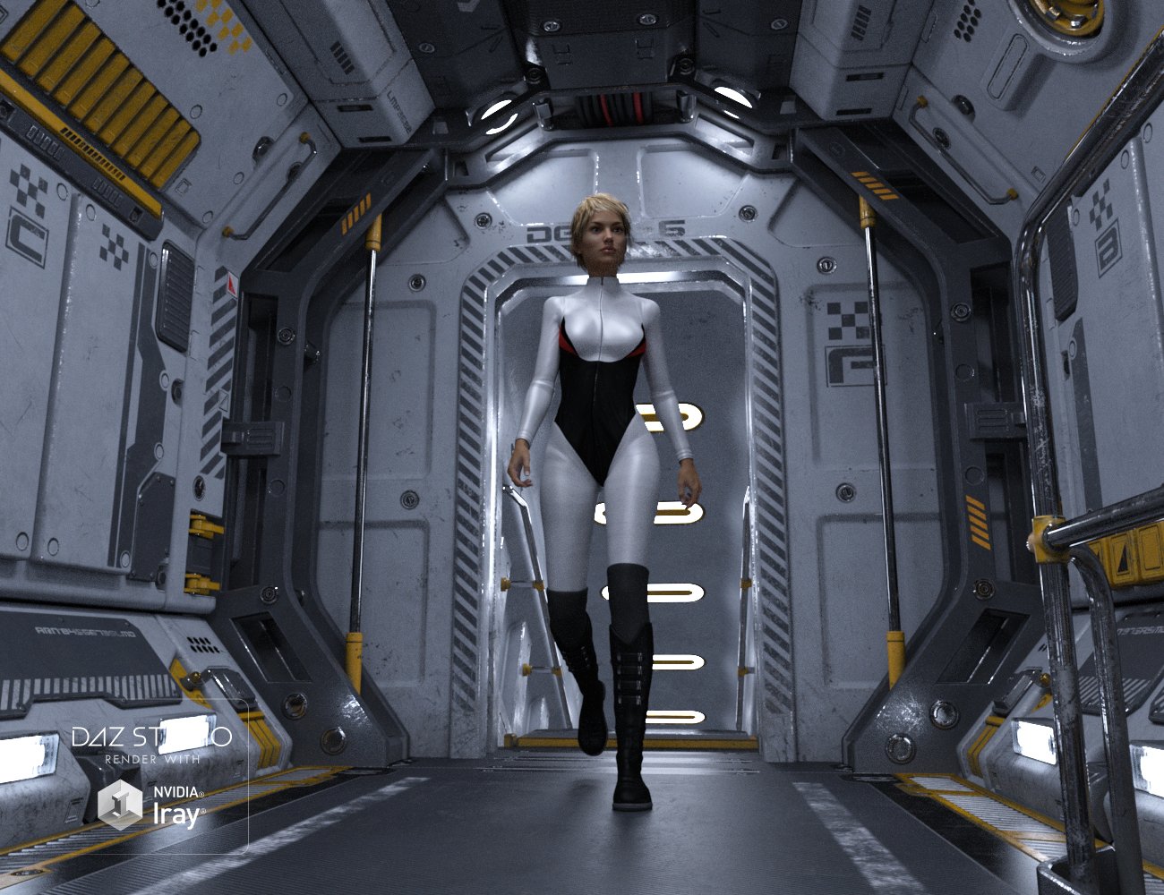 Sci-fi Corridor A by: petipet, 3D Models by Daz 3D