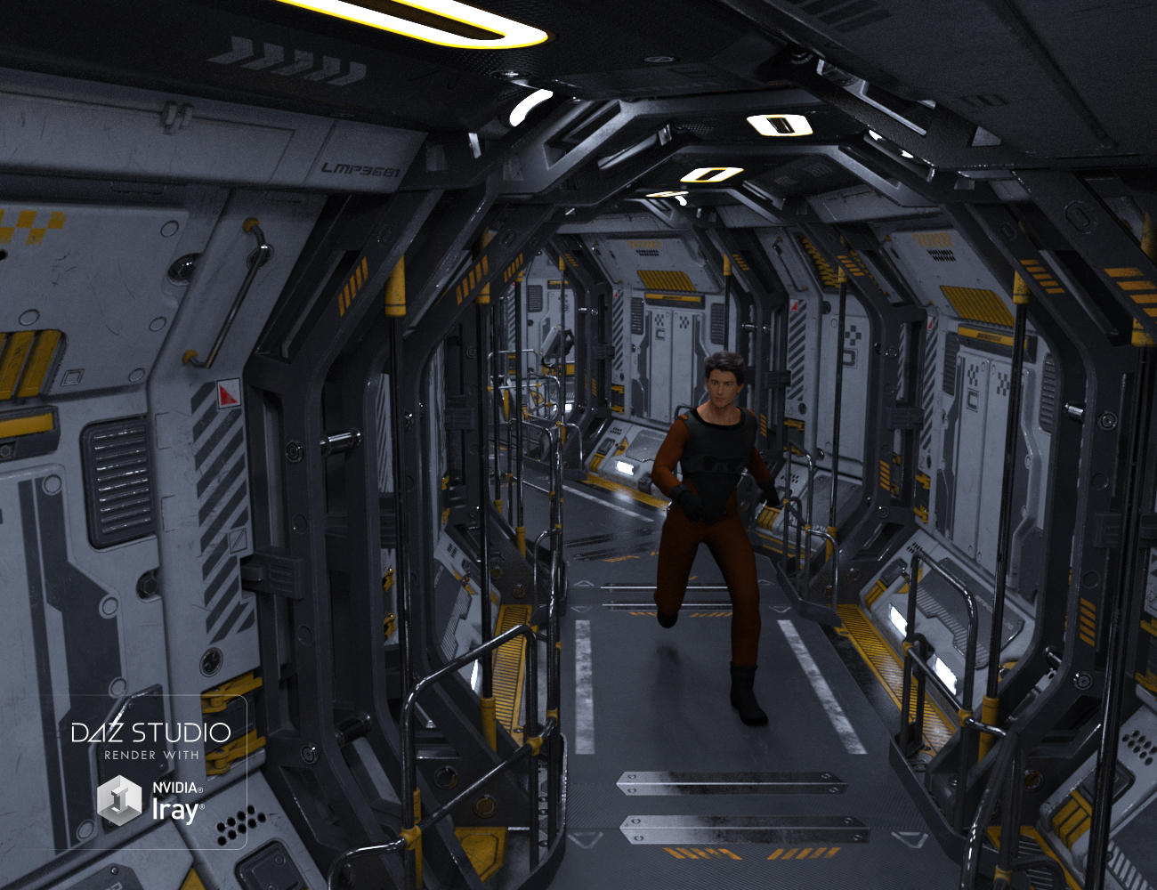 Sci-fi Corridor A by: petipet, 3D Models by Daz 3D