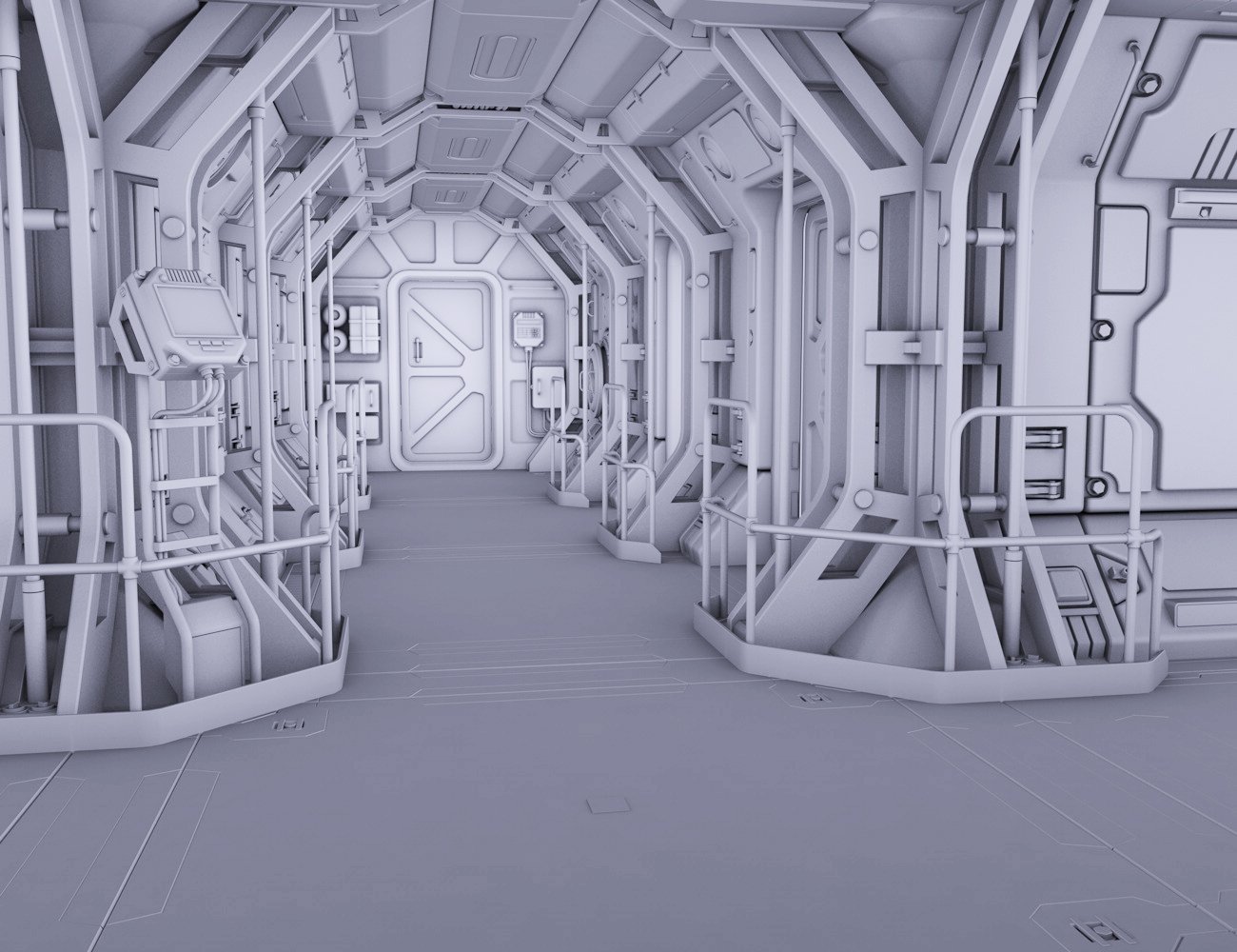 Sci-fi Corridor A Sci-fi Corridor A by: petipet, 3D Models by Daz 3D