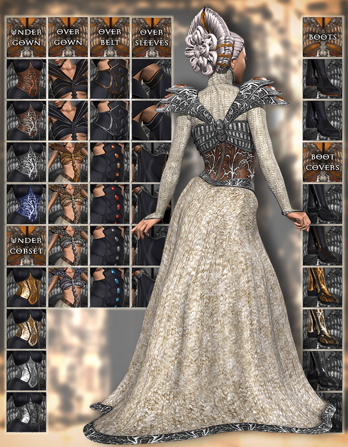 The GlacierQueen outfit for Victoria 4 The GlacierQueen outfit for Victoria 4 by: ArkiRuntimeDNA, 3D Models by Daz 3D