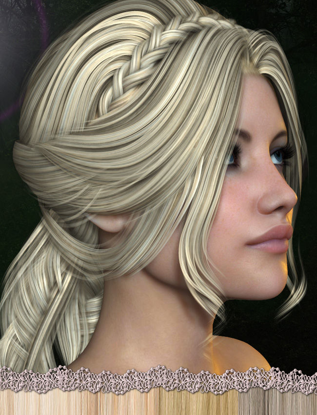 Bridgette Hair G2 by: Anna BenjaminLady LittlefoxRuntimeDNASyyd, 3D Models by Daz 3D