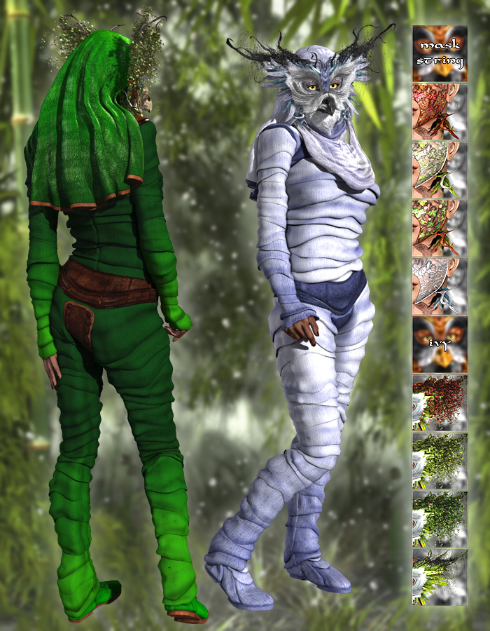 Totem: The Owls - outfit for V4 Totem: The Owls - outfit for V4 by: ArkiRuntimeDNA, 3D Models by Daz 3D