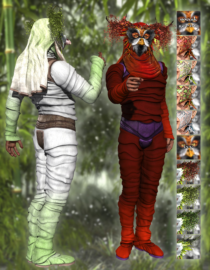 Totem: The Owls - outfit for M4 Totem: The Owls - outfit for M4 by: ArkiRuntimeDNA, 3D Models by Daz 3D