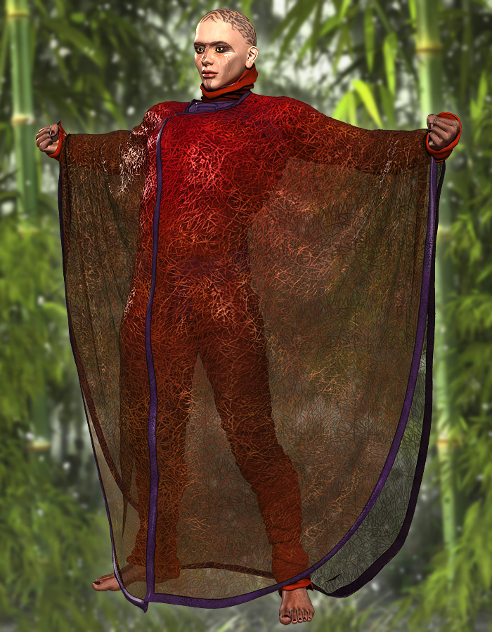 Totem: The Owls - dynamic caftan for M4 by: ArkiRuntimeDNA, 3D Models by Daz 3D