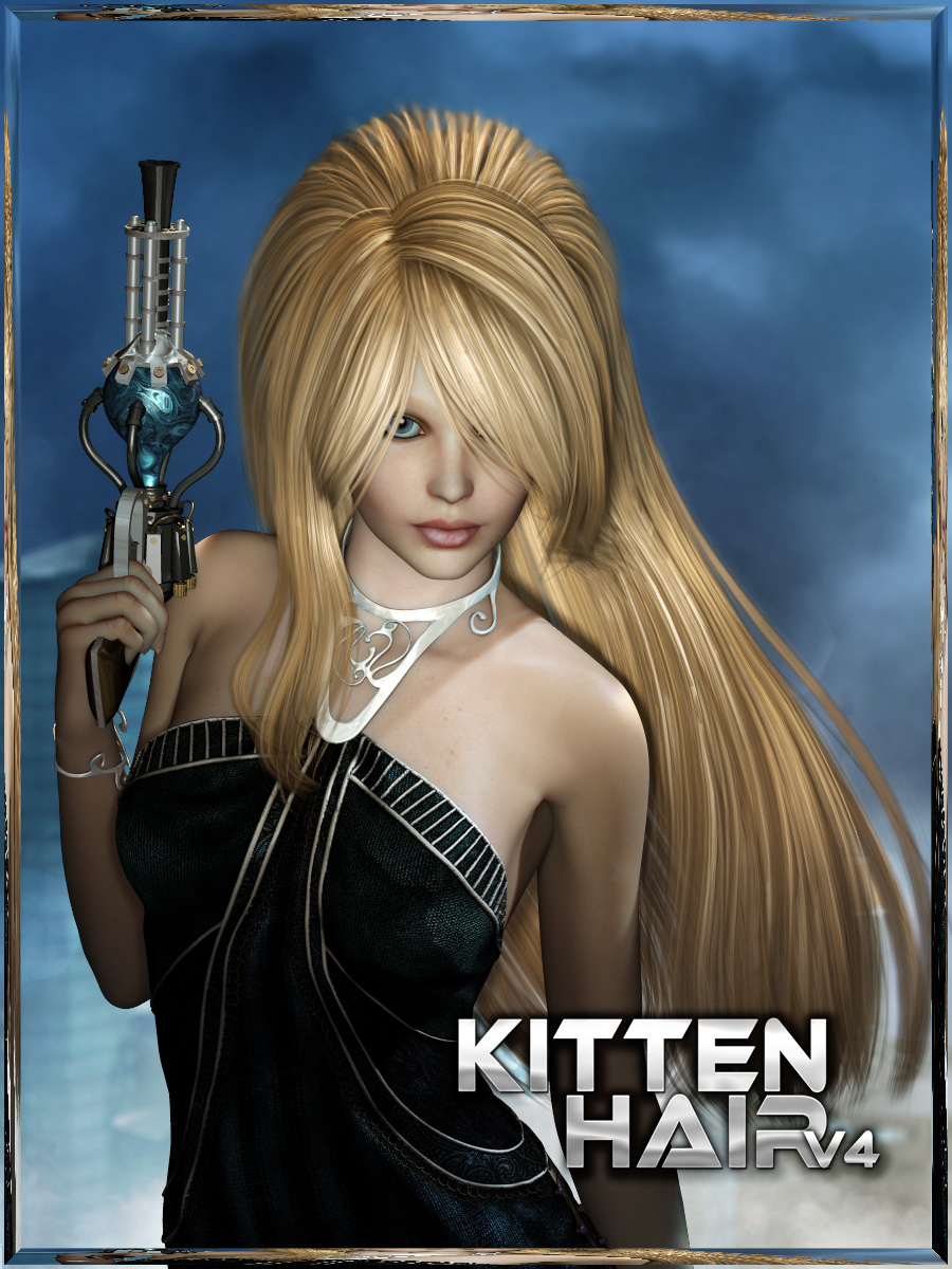 Kitten Hair V4 by: Anna BenjaminLady LittlefoxRuntimeDNASyyd, 3D Models by Daz 3D