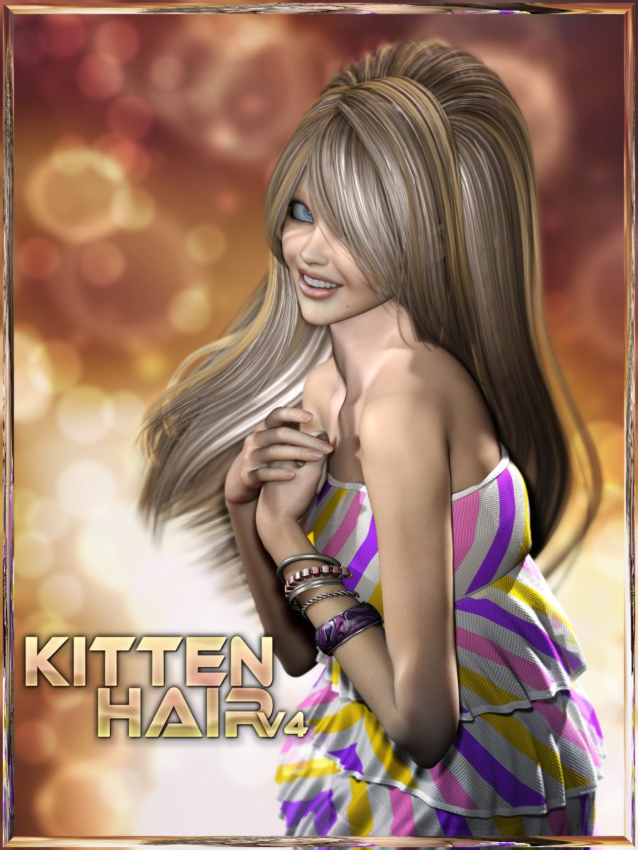 Kitten Hair V4 by: Anna BenjaminLady LittlefoxRuntimeDNASyyd, 3D Models by Daz 3D