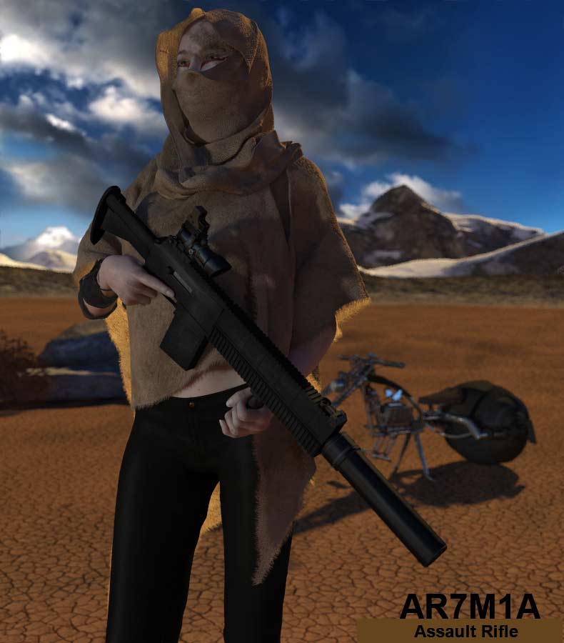 AR7M1A Assault Rifle by: dgliddenRuntimeDNA, 3D Models by Daz 3D