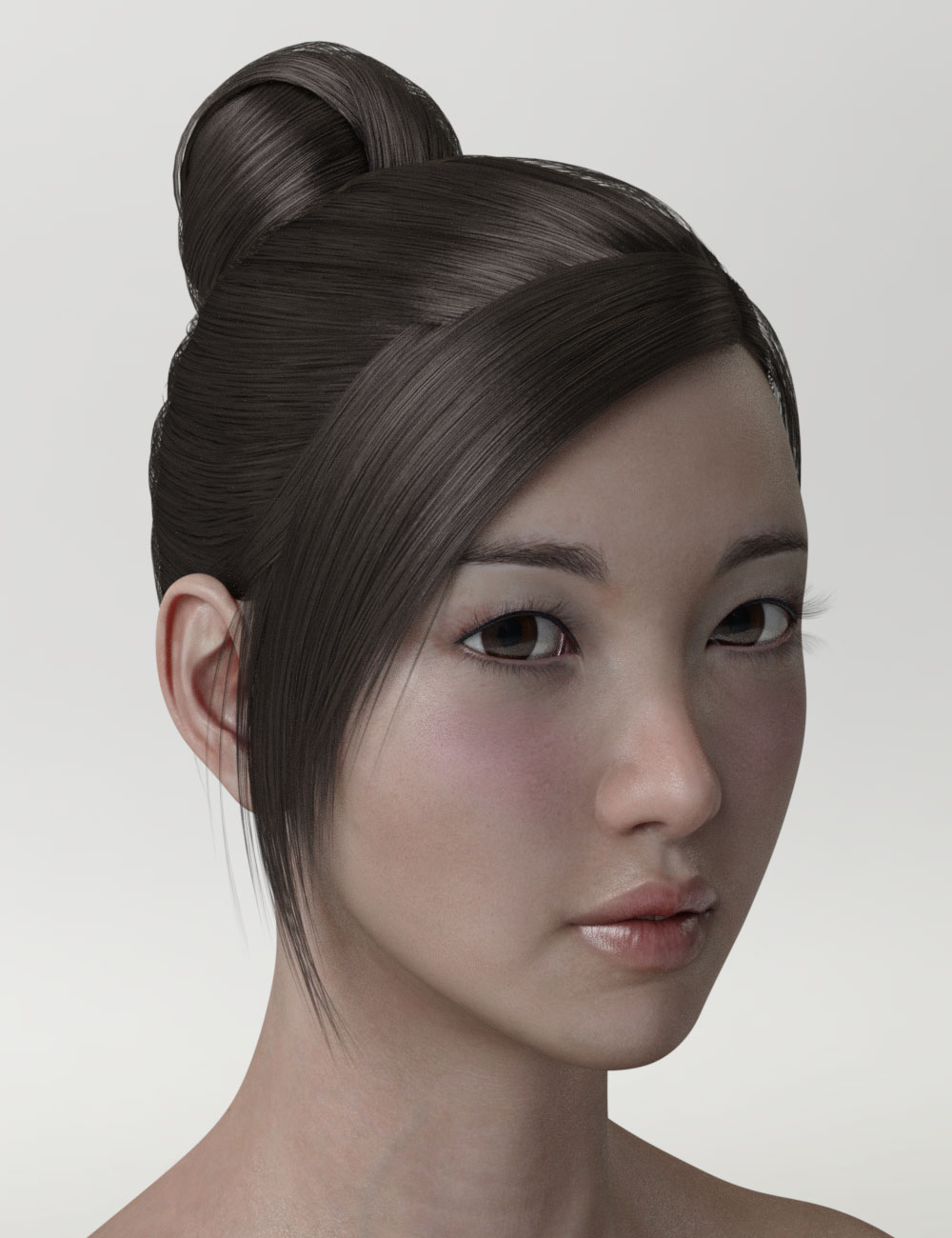 HY Updo Hair for Genesis 3 Female(s) by: HerYun, 3D Models by Daz 3D