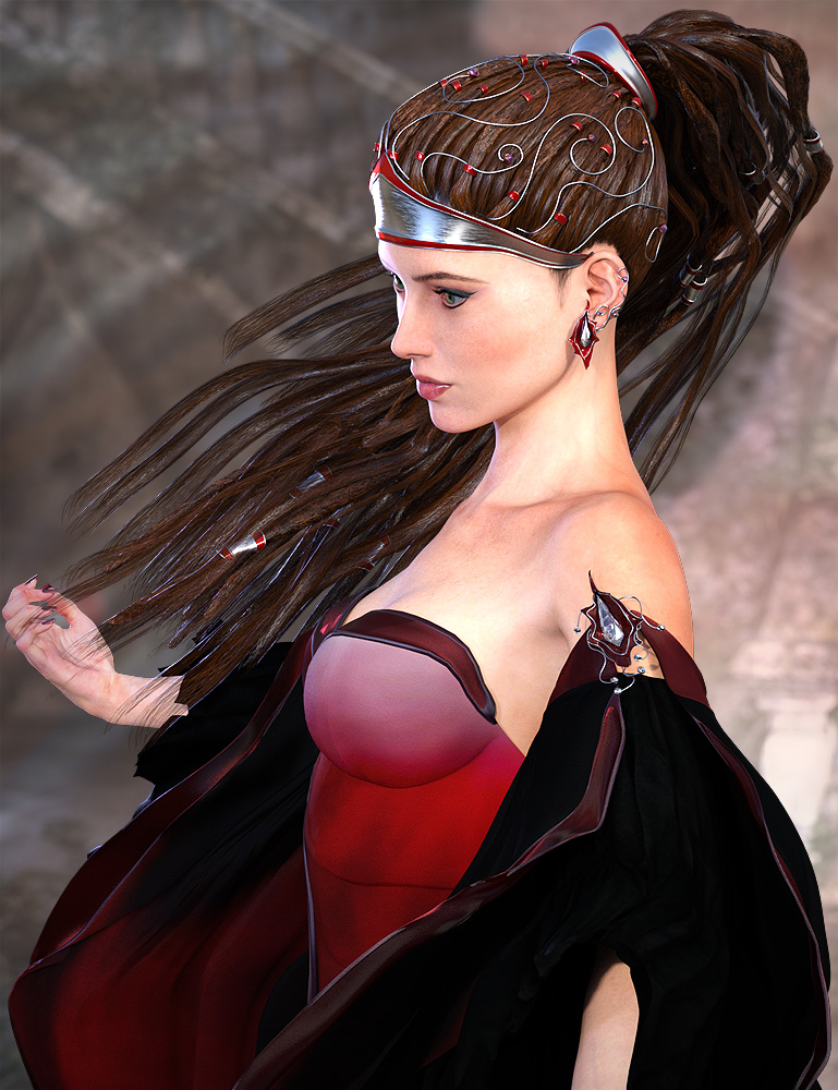 CallaCascade Hair for Genesis 2 and 3 Female(s) by: ArkiShox-Design, 3D Models by Daz 3D