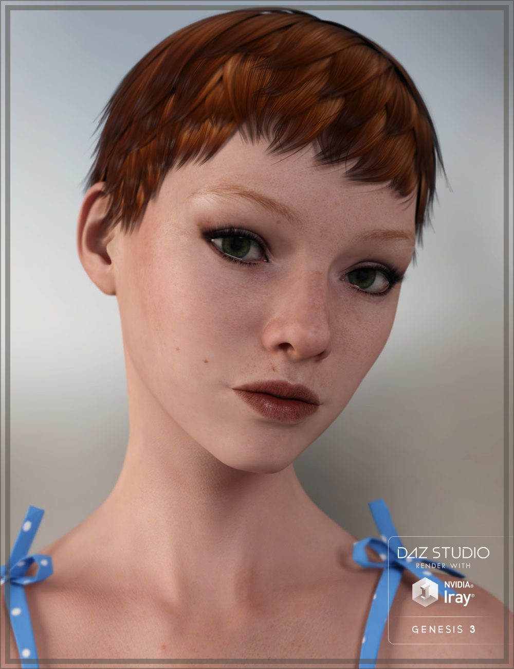 Ella Hair for Genesis 2 and 3 Female and Victoria 4 by: ~Wolfie~, 3D Models by Daz 3D