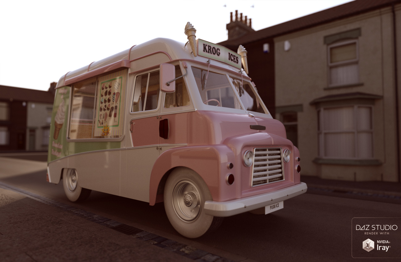 Vintage Ice Cream Van Vintage Ice Cream Van by: ForbiddenWhispersDavid Brinnen, 3D Models by Daz 3D