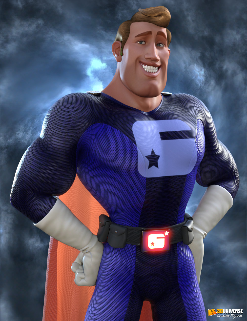 Captain Charisma for Genesis 3 Male by: 3D Universe, 3D Models by Daz 3D