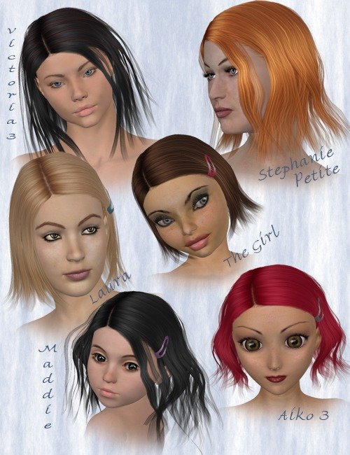 Madelia Hair by: Lisbeth N, 3D Models by Daz 3D