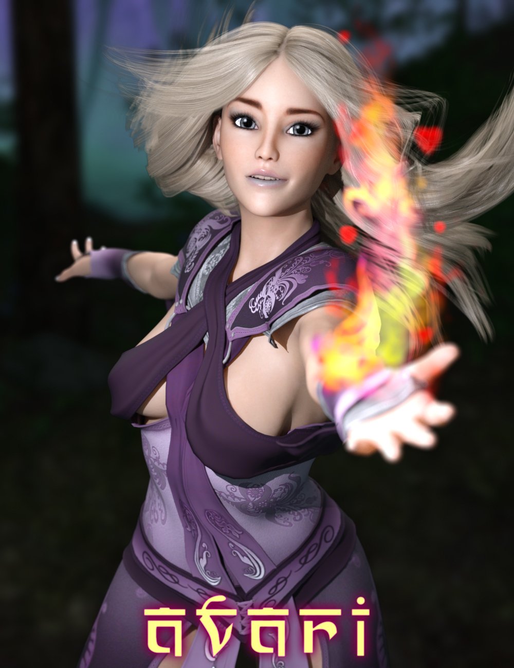 HP Avari with Spells for Izabella 7 by: SR3, 3D Models by Daz 3D