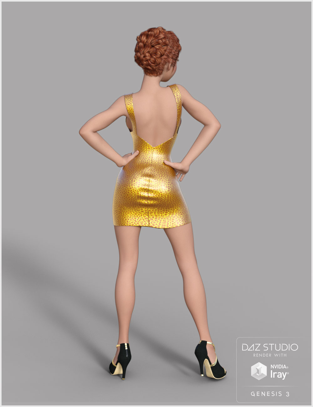 Moon Dress for Genesis 2 & 3 Female(s) by: Cute3D, 3D Models by Daz 3D