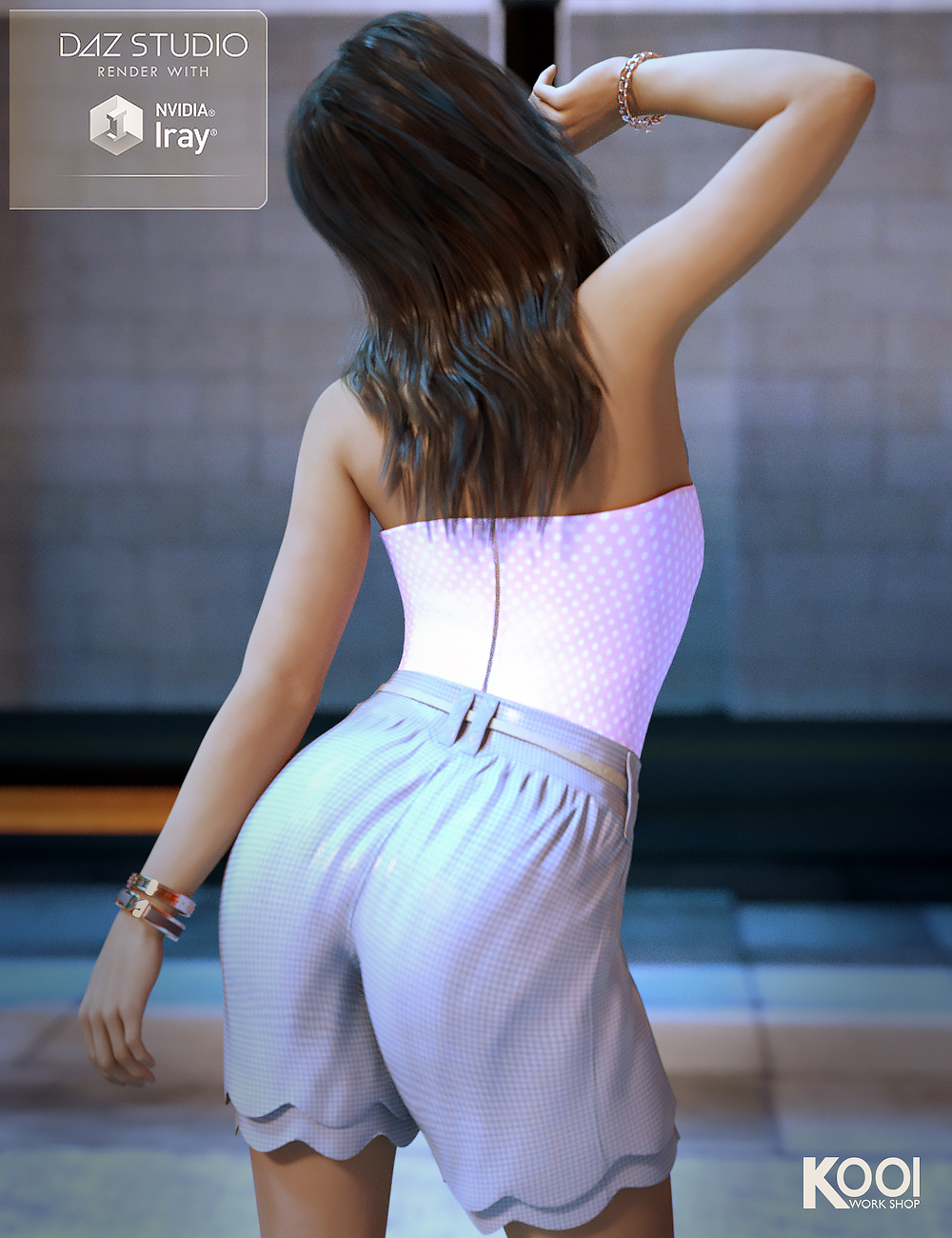 Lovely Summer Outfit and Jewelry for Genesis 3 Female(s) by: Kool, 3D Models by Daz 3D