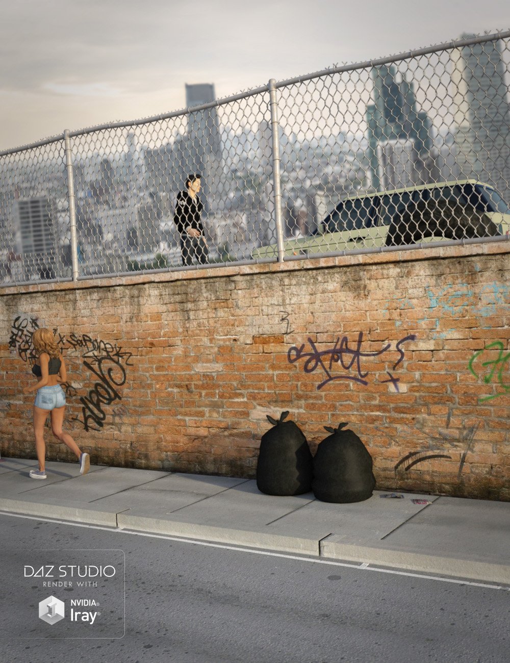 Urban Backstreet by: , 3D Models by Daz 3D