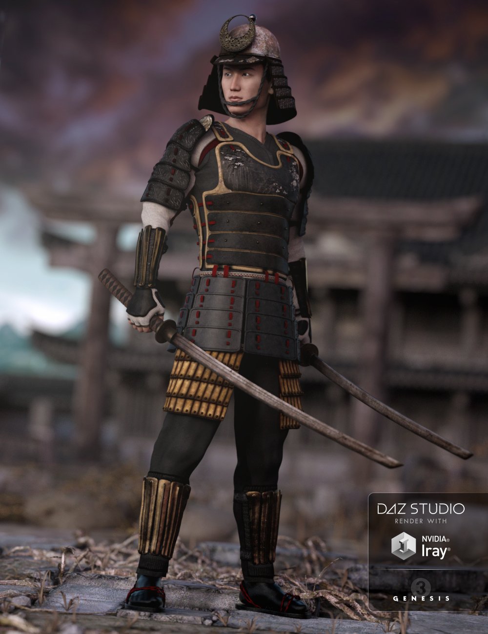 Shi No Kage Samurai Armor for Genesis 3 Male(s)