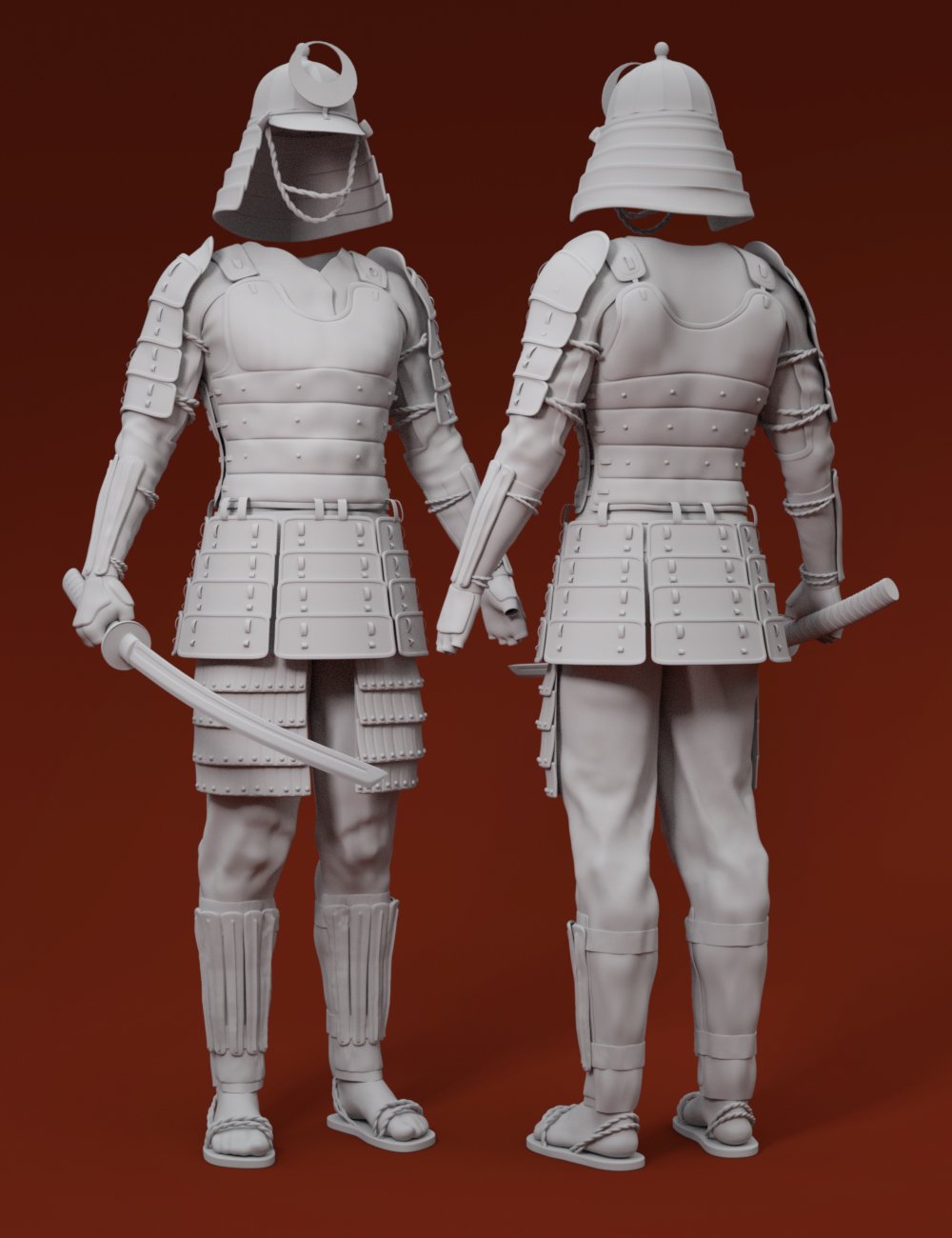Shi No Kage Samurai Armor for Genesis 3 Male(s) by: Barbara BrundonSarsa, 3D Models by Daz 3D