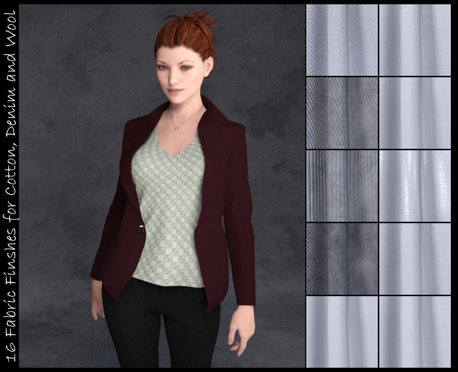 DG Iray Surface Builder - Cotton Denim Wool - Shaders and Merchant Resource DG Iray Surface Builder - Cotton Denim Wool - Shaders and Merchant Resource by: IDG DesignsDestinysGarden, 3D Models by Daz 3D