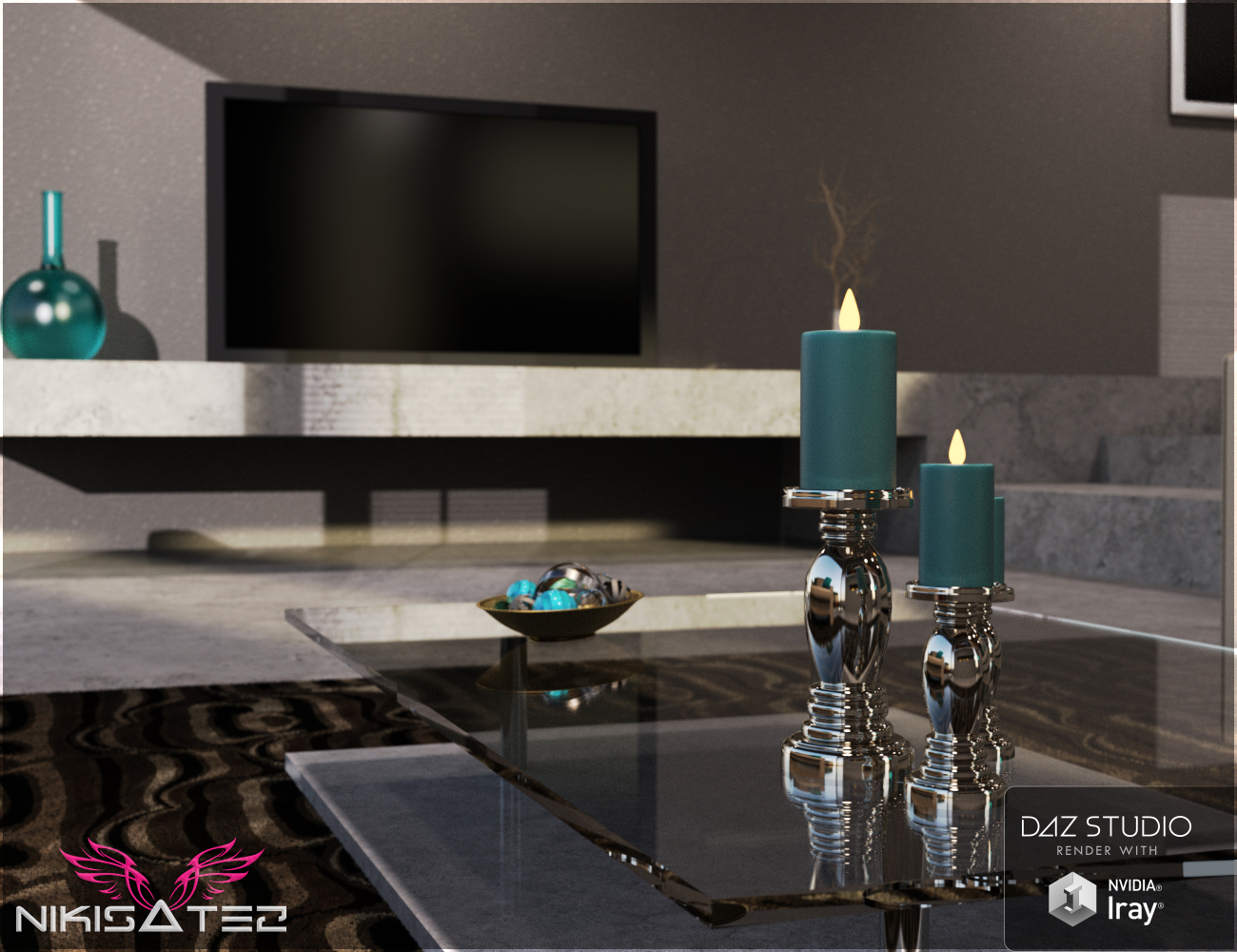 Penthouse Living by: Nikisatez, 3D Models by Daz 3D