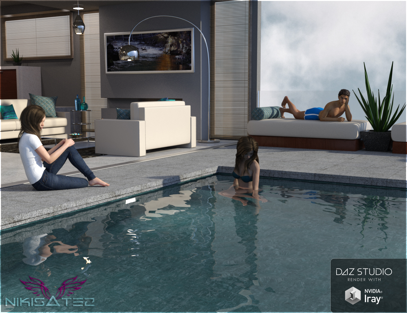 Penthouse Living by: Nikisatez, 3D Models by Daz 3D