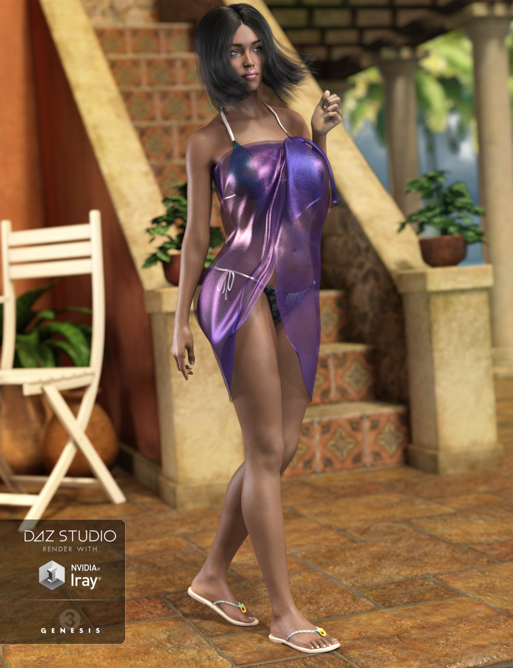 Tropical Style Outfit Textures by: Shox-Design, 3D Models by Daz 3D