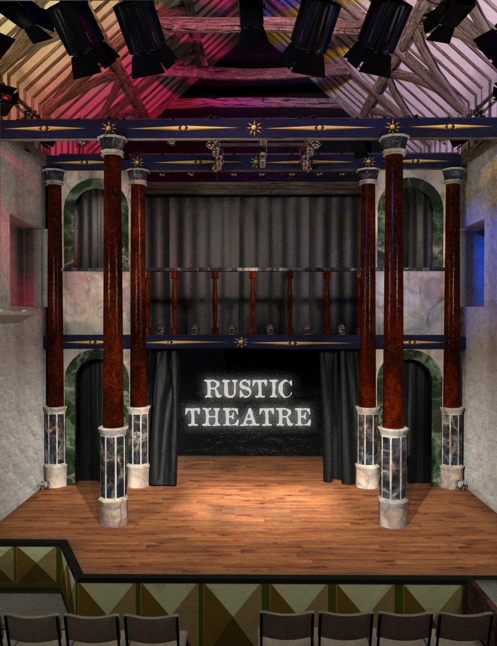 Rustic Theatre by: TangoAlpha, 3D Models by Daz 3D